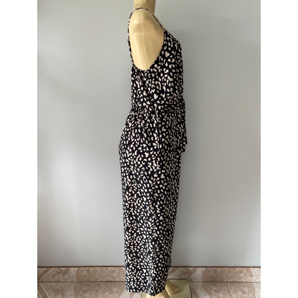 KLD Women's Sleeveless Black Animal Print Jumpsuit Size M - Picture 5 of 9